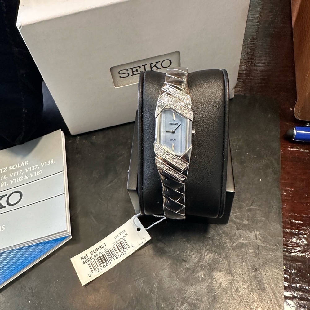 SEIKO Core Solar Mother of Pearl Dial Ladies Watch